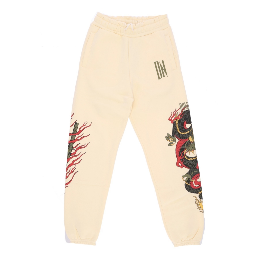 pantalone tuta felpato uomo ryu dragon sweatpants BEIGE