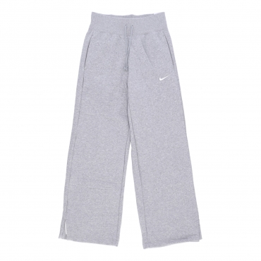 pantalone tuta felpato donna sportswear phoenix fleece wide-leg pant DK GREY HEATHER/SAIL