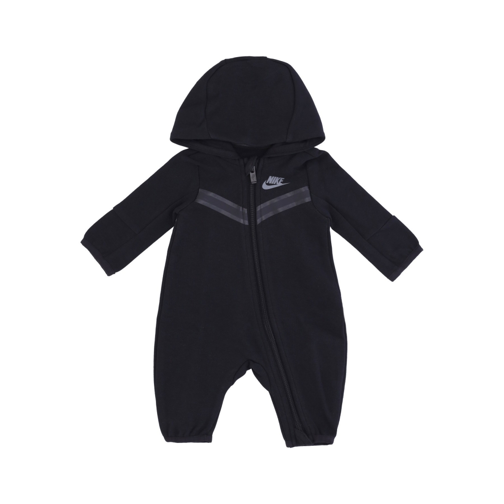 tuta intera neonato tech fleece set BLACK