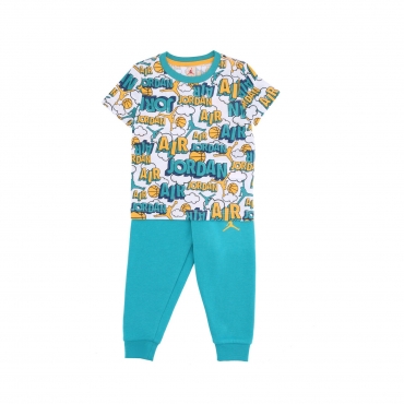 set t-shirt+pantalone bambino air comic aop tee and pant set EMERALD