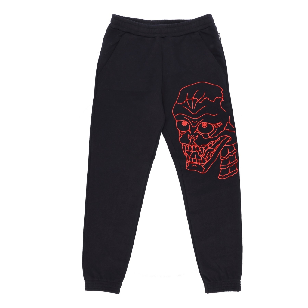 pantalone tuta felpato uomo skull sweatpant BLACK