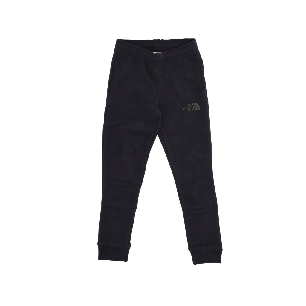 pantalone tuta felpato ragazzo teen slim fit jogger BLACK