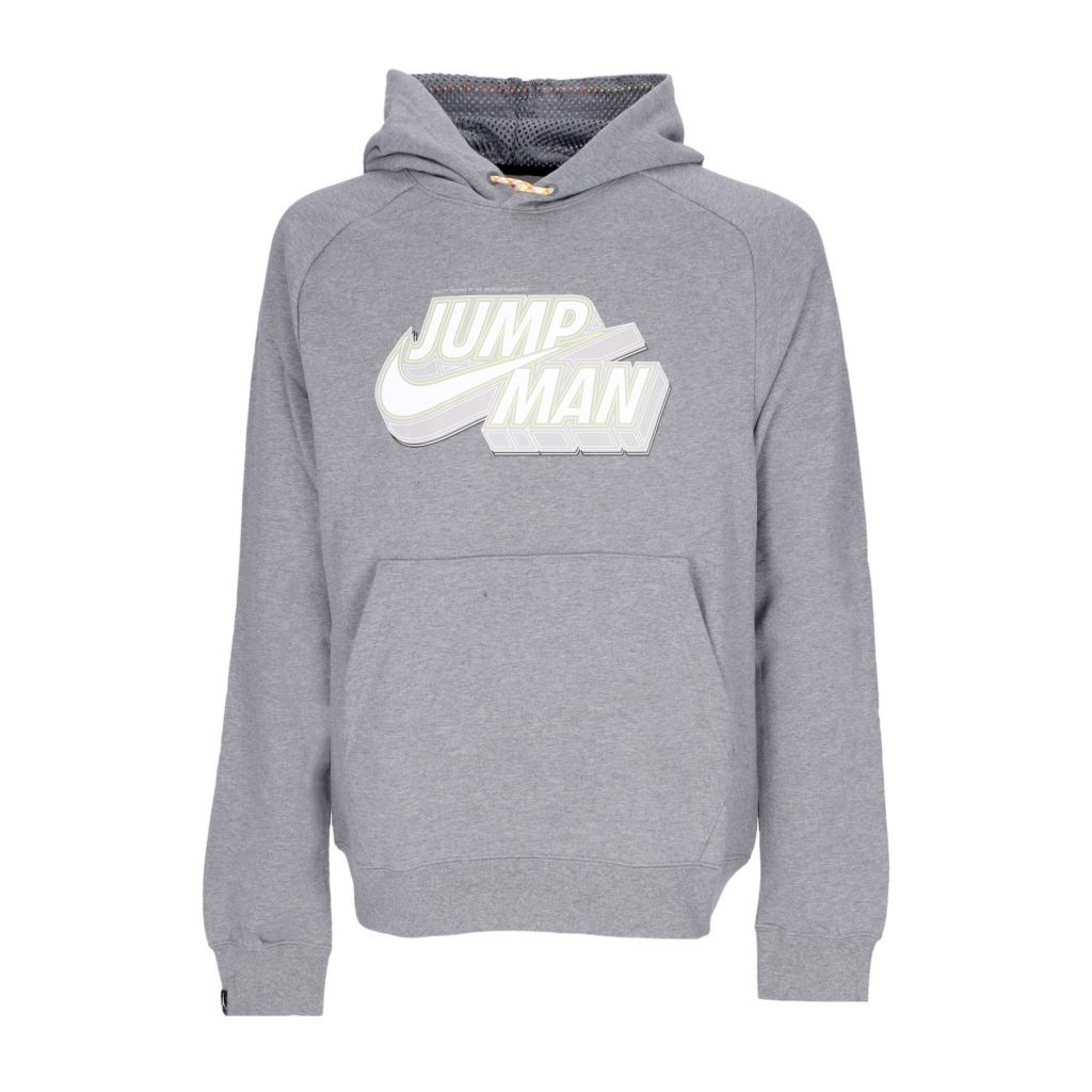 felpa leggera cappuccio uomo jumpman fleece pullover hoodie CARBON HEATHER