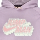 felpa leggera cappuccio uomo jumpman fleece pullover hoodie PLUM FOG