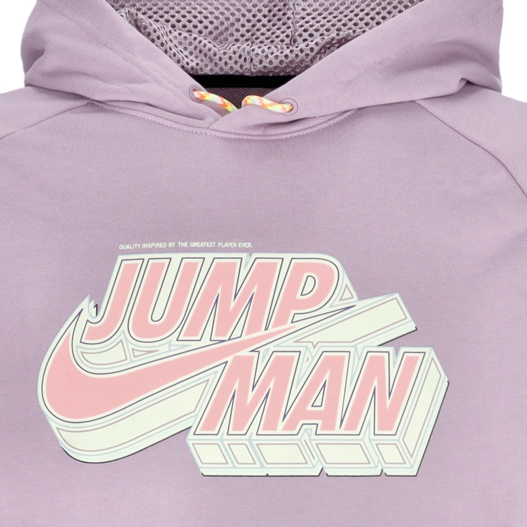 felpa leggera cappuccio uomo jumpman fleece pullover hoodie PLUM FOG