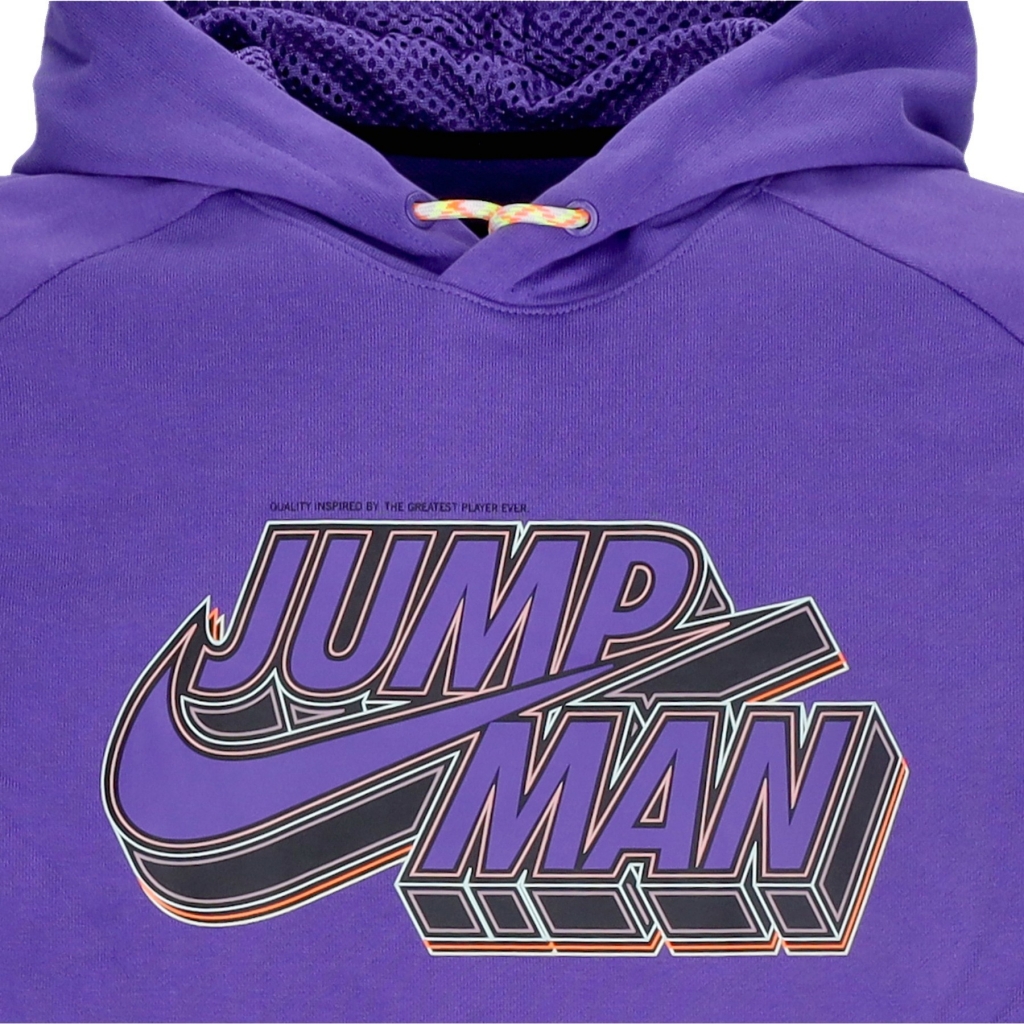 felpa leggera cappuccio uomo jumpman fleece pullover hoodie DARK IRIS