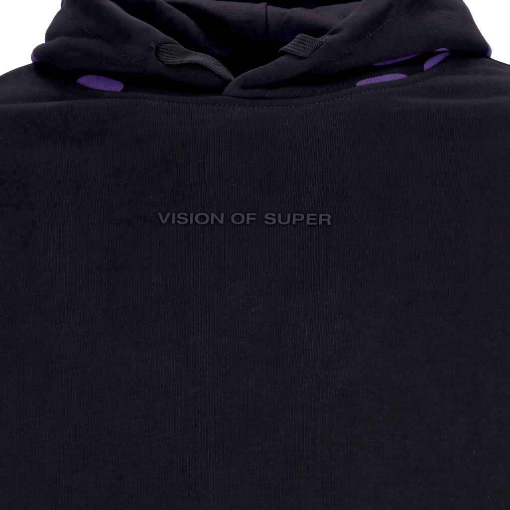 felpa cappuccio uomo negative flames hoodie BLACK/PURPLE