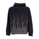 felpa cappuccio uomo corrosive flames hoodie BLACK