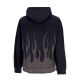 felpa cappuccio uomo corrosive flames hoodie BLACK