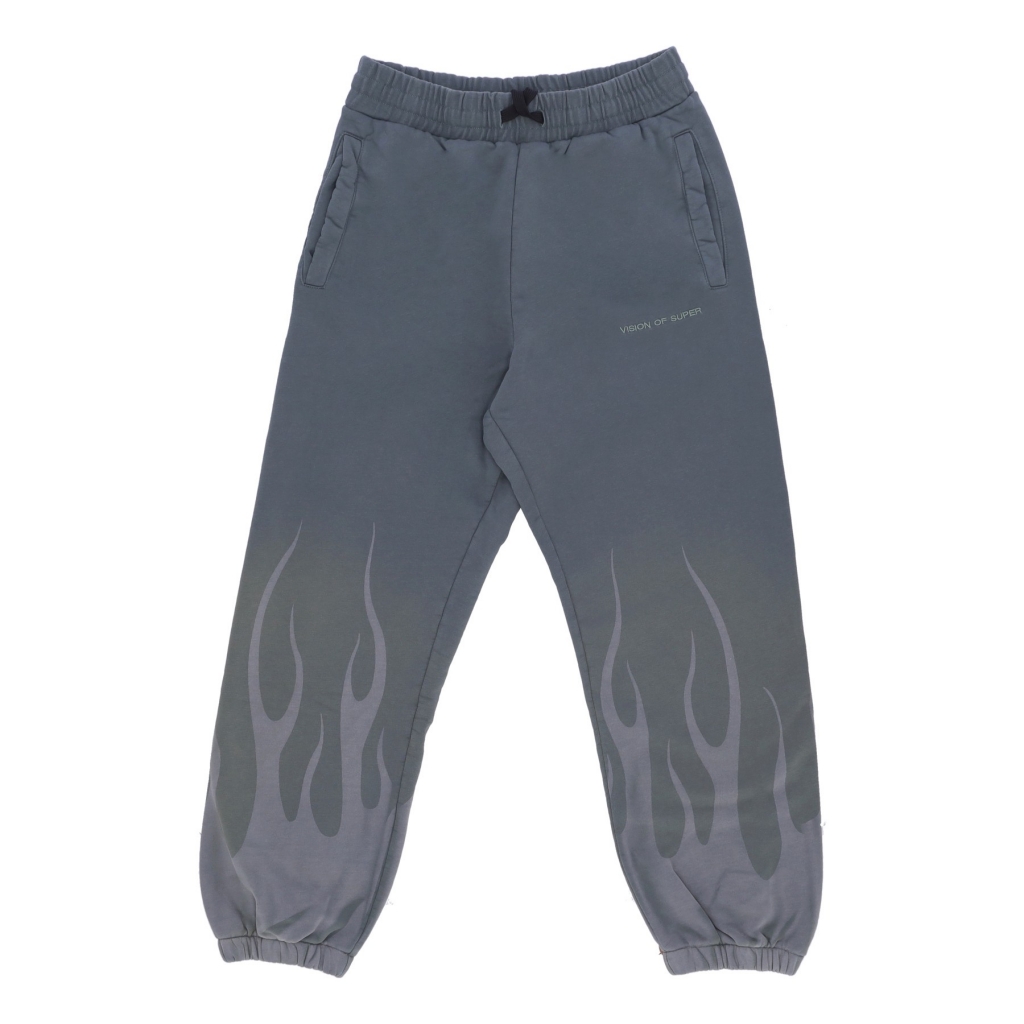 pantalone tuta felpato uomo corrosive flames pants BALSAM GREEN