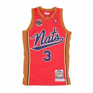 canotta basket uomo nba alternate jersey hardwood classics no 3 allen iverson phi76e LIGHT RED