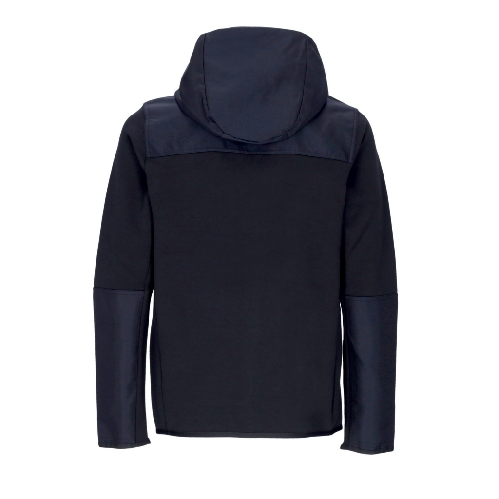 felpa leggera cappuccio zip uomo tech fleece overlay full zip BLACK/BLACK/BLACK