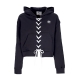 felpa leggera cappuccio corta donna always original laced hoodie BLACK