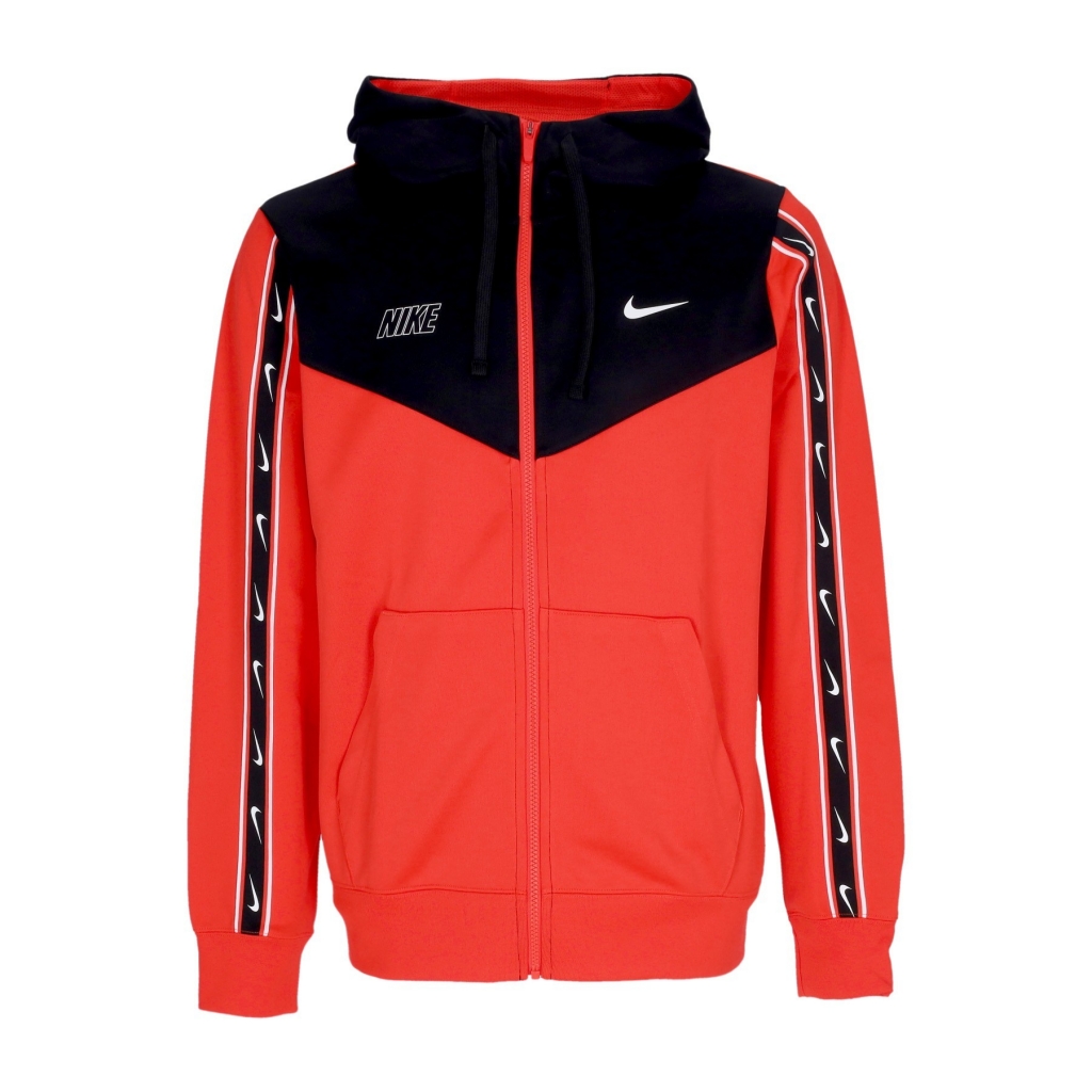 giacca tuta cappuccio uomo sportswear repeat sw pk full-zip hoodie LT CRIMSON/BLACK/WHITE