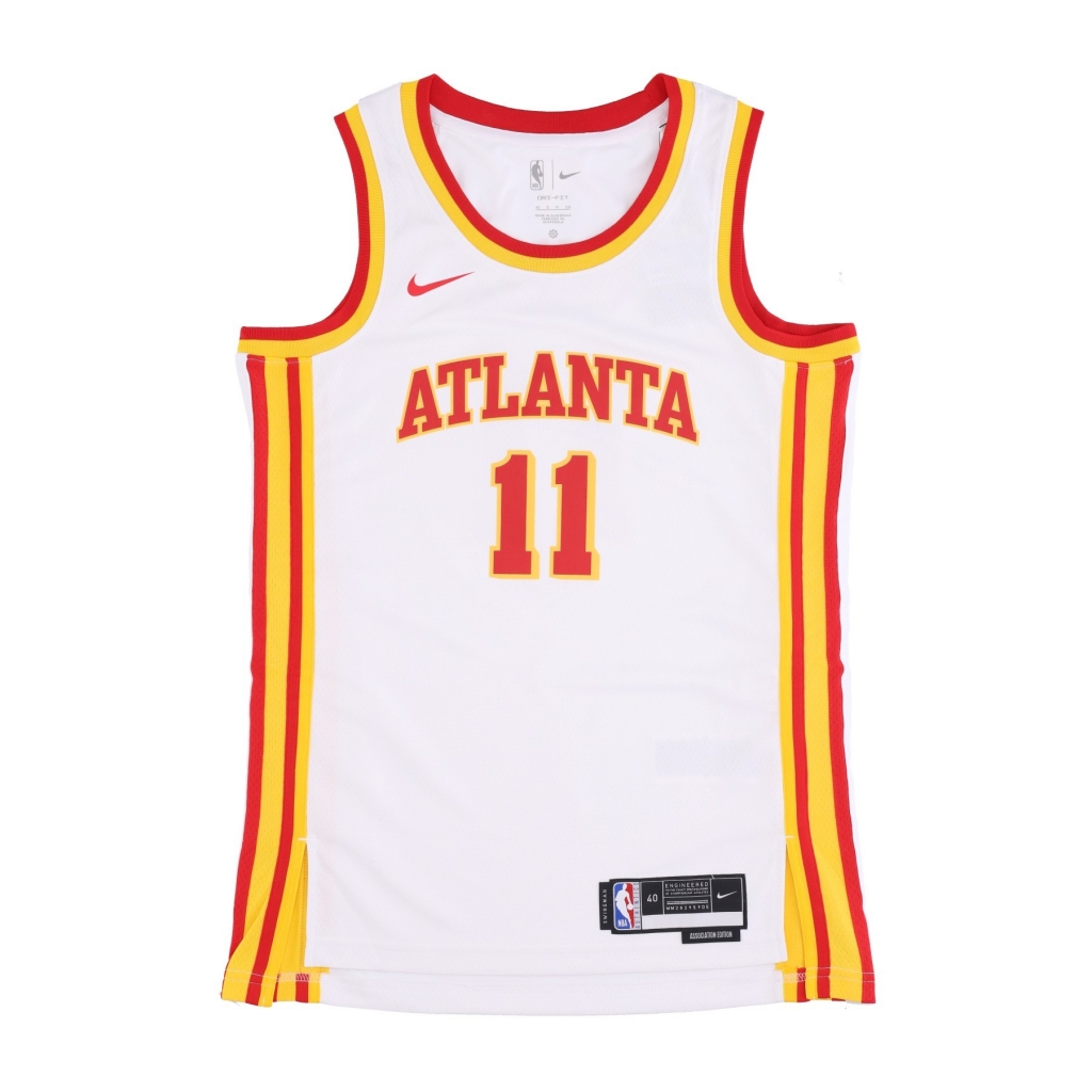 canotta basket uomo nba dri-fit swingman jersey association edition 2022/23 no 11 trae young atlhaw WHITE