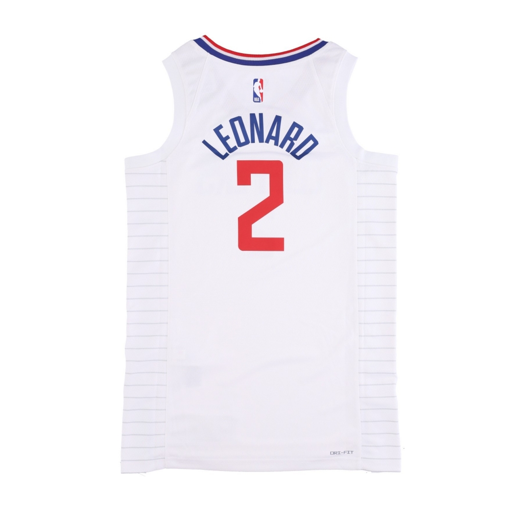 canotta basket uomo nba dri-fit swingman jersey association 2022/23 no 2 kawhi leonard loscli WHITE