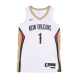 canotta basket uomo nba dri-fit swingman jersey association 2022/23 no 1 zion williamson neopel WHITE