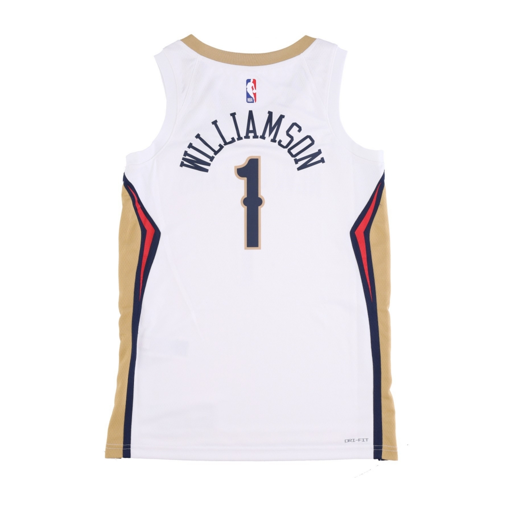 canotta basket uomo nba dri-fit swingman jersey association 2022/23 no 1 zion williamson neopel WHITE