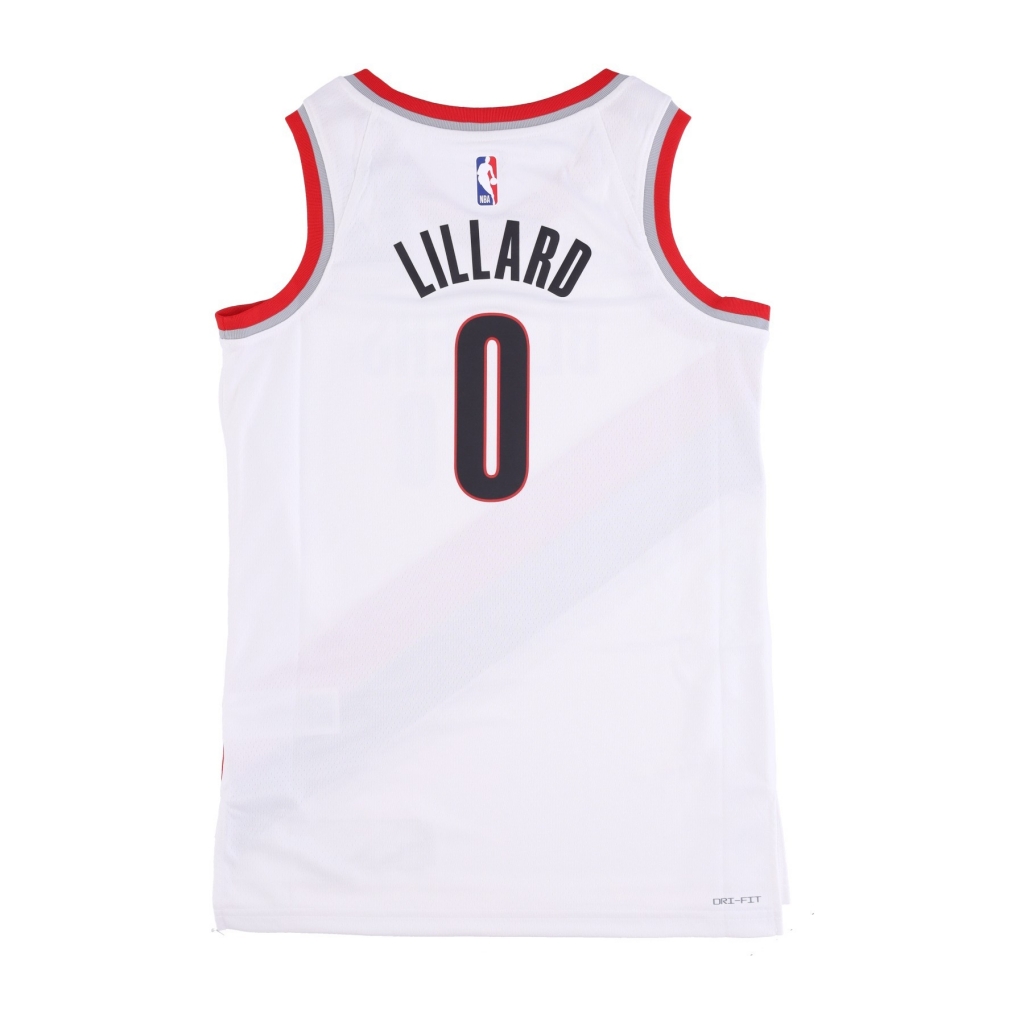 canotta basket uomo nba dri-fit swingman jersey association edition 2022/23 no 0 damian lillard porbla WHITE