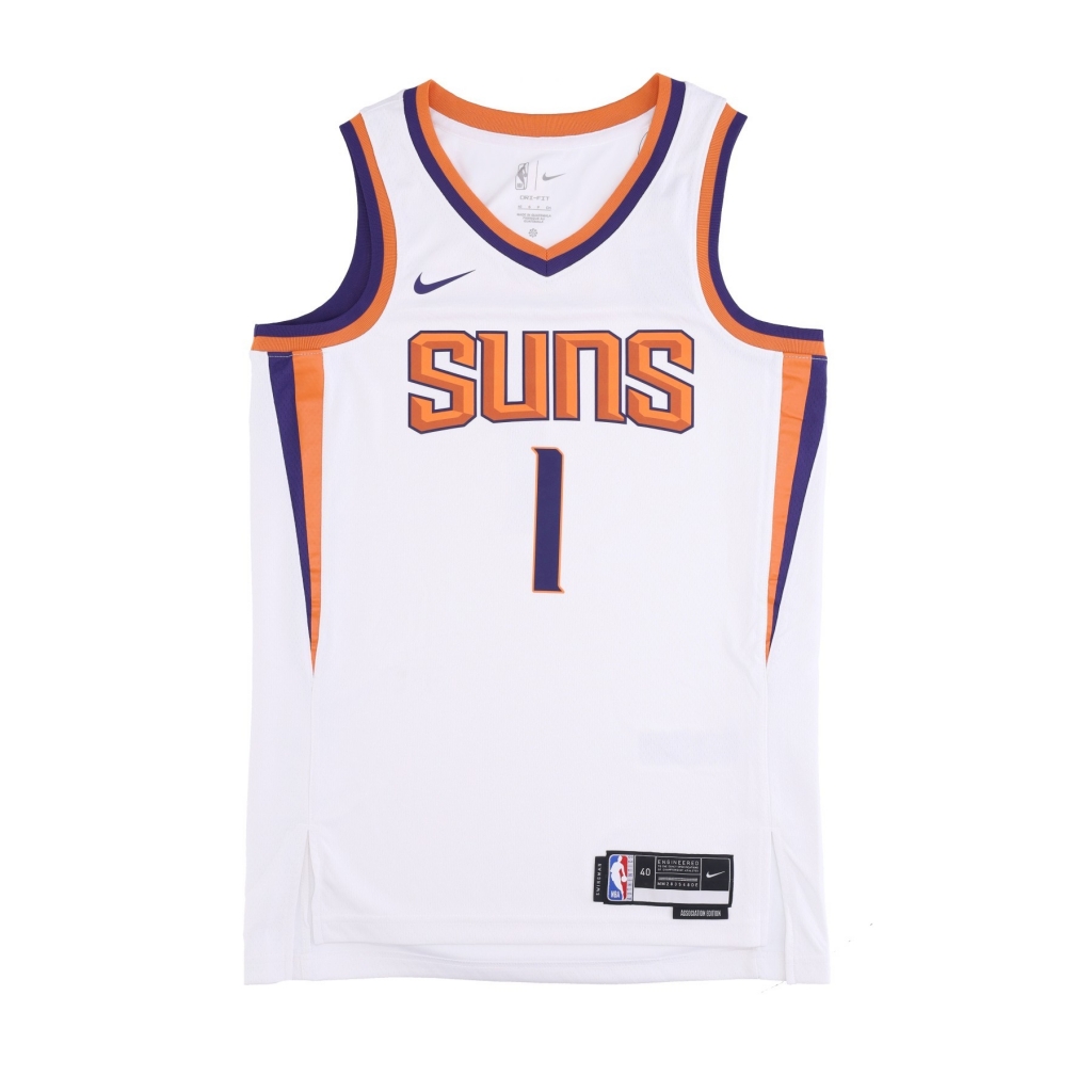 canotta basket uomo nba dri-fit swingman jersey association edition 2022/23 no 1 devin booker phosun WHITE