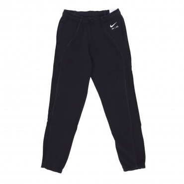 pantalone tuta felpato donna sportswear air fleece mid-rise joggers BLACK/BLACK/WHITE