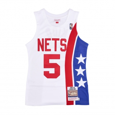 canotta basket uomo nba alternate jersey hardwood classics no 5 jason kidd 2005-06 nejnet WHITE/ORIGINAL TEAM COLORS