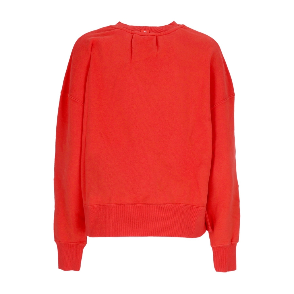 felpa leggera girocollo donna infuse crewneck BURNT RED