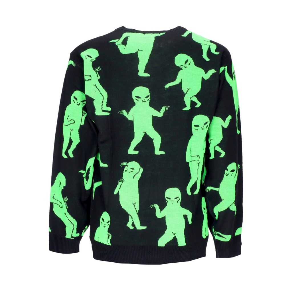 maglione uomo alien dance party knit sweater BLACK