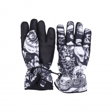 guanti uomo dark twisted fantasy snow gloves BLACK/WHITE