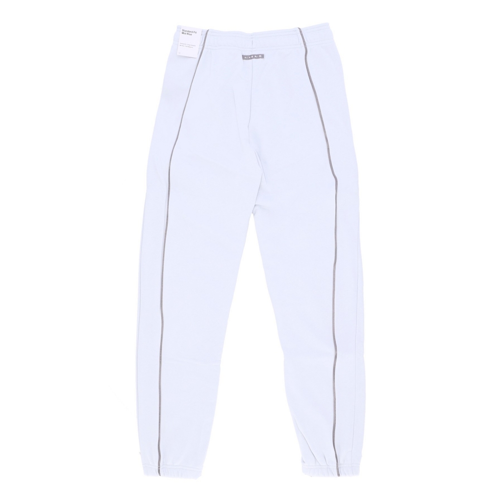 pantalone tuta felpato donna sportswear air fleece mid-rise joggers PURE PLATINUM/FLAT PEWTER/FLAT PEWTER