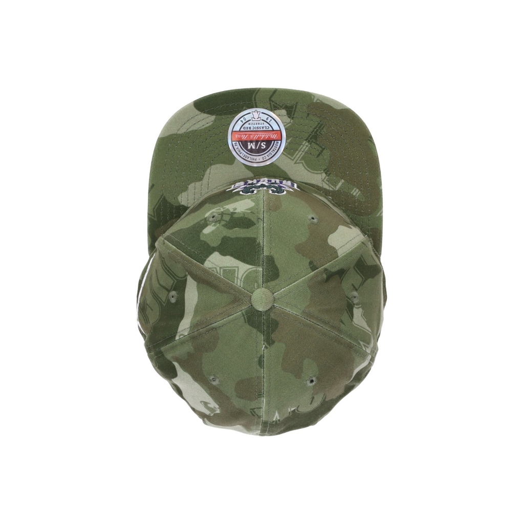 cappellino visiera piatta uomo nba tonal camo stretch fitted hardwood classics milbuc CAMO GREEN