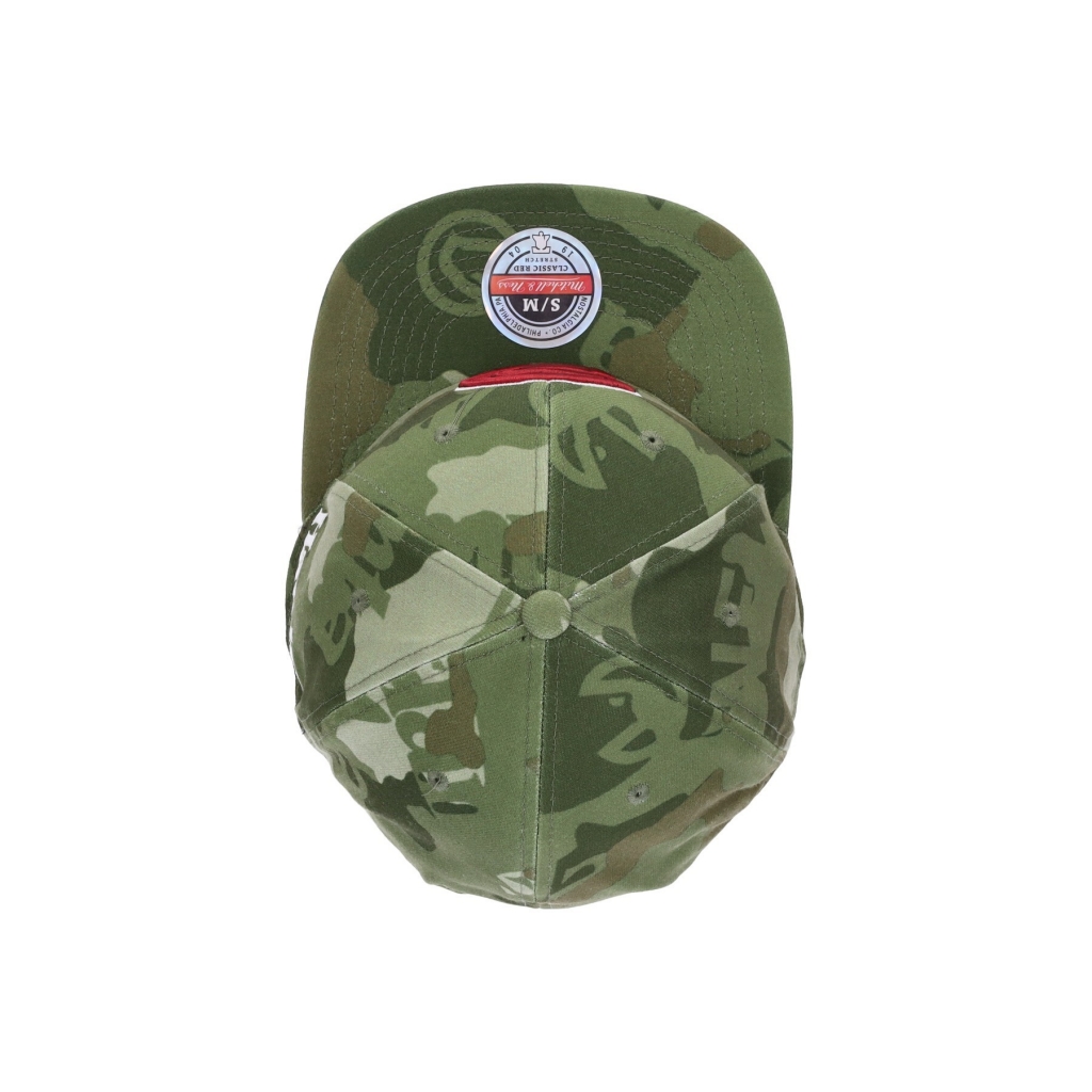 cappellino visiera piatta uomo nba tonal camo stretch fitted hardwood classics atlhaw CAMO GREEN