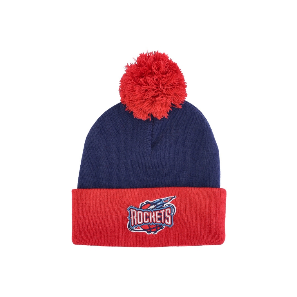 cappello pom pom uomo nba two tone pom beanie hardwood classics houroc BLUE