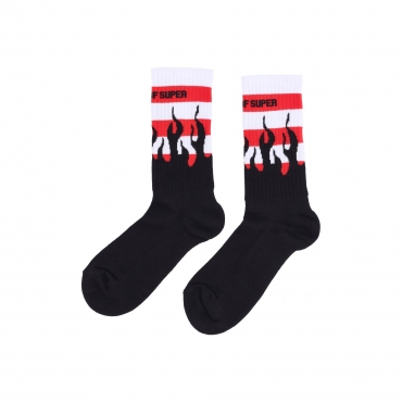 calza media uomo flames socks BLACK/RED/WHITE