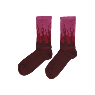 calza media uomo flames socks RED