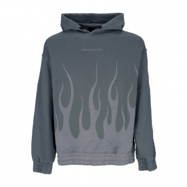 felpa cappuccio uomo corrosive flames hoodie BALSAM GREEN