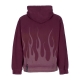 felpa cappuccio uomo corrosive flames hoodie GRAPE WINE