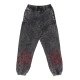 pantalone tuta felpato uomo embroidered flames pants GREY/RED