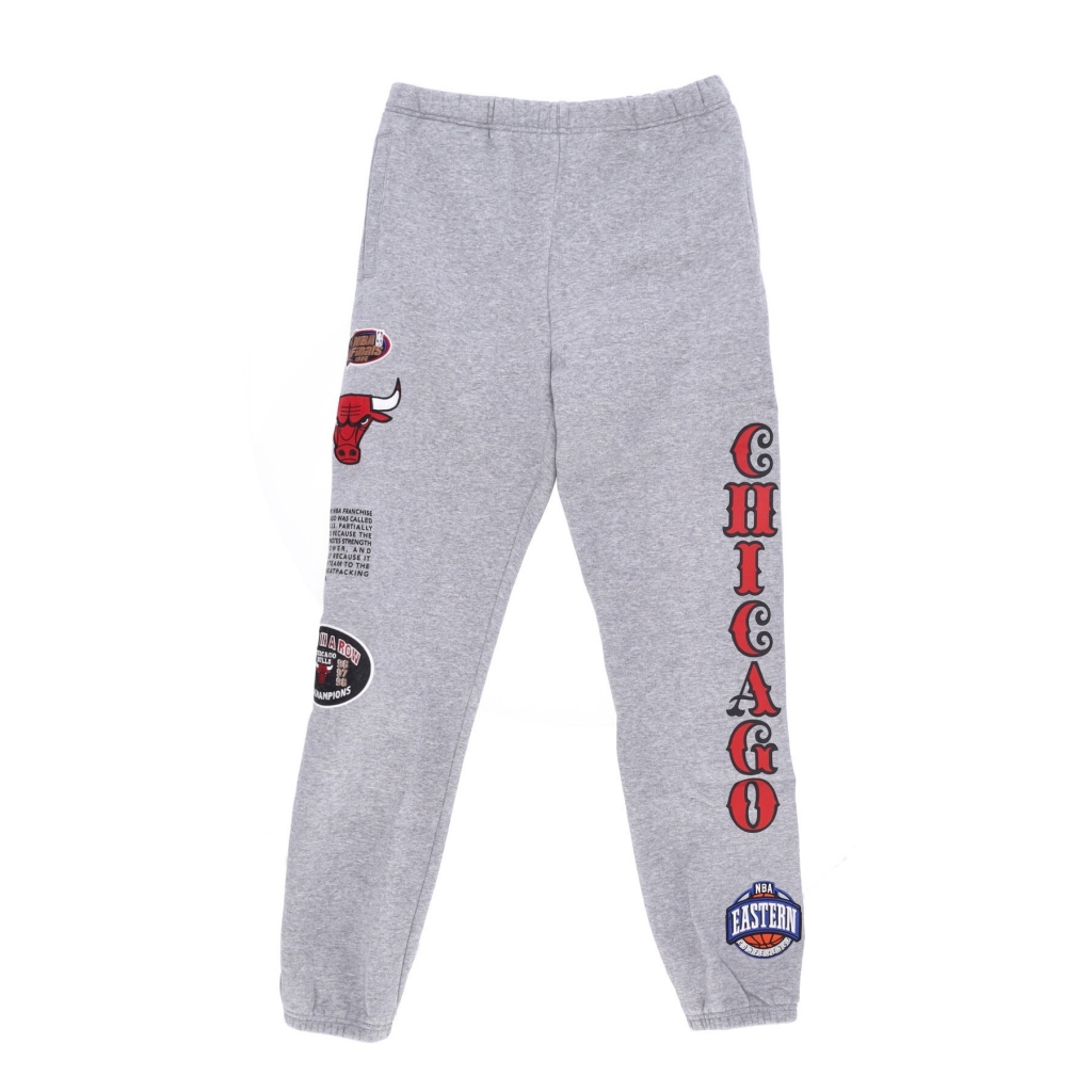 pantalone tuta felpato uomo nba team origins fleece pant hardwood classics chibul GREY HEATHER