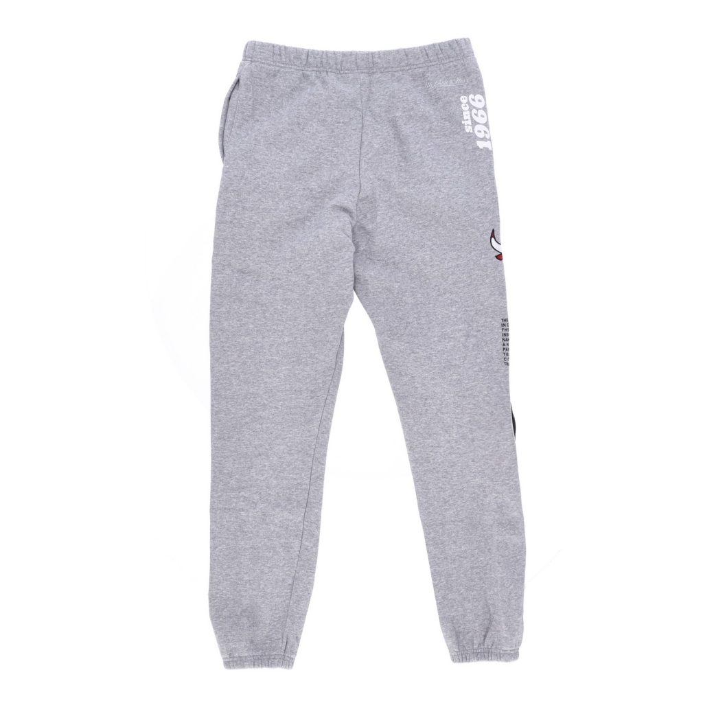 pantalone tuta felpato uomo nba team origins fleece pant hardwood classics chibul GREY HEATHER