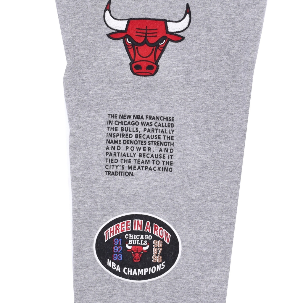 pantalone tuta felpato uomo nba team origins fleece pant hardwood classics chibul GREY HEATHER