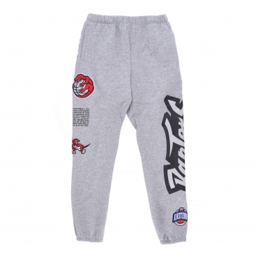 pantalone tuta felpato uomo nba team origins fleece pant hardwood classics torrap GREY HEATHER