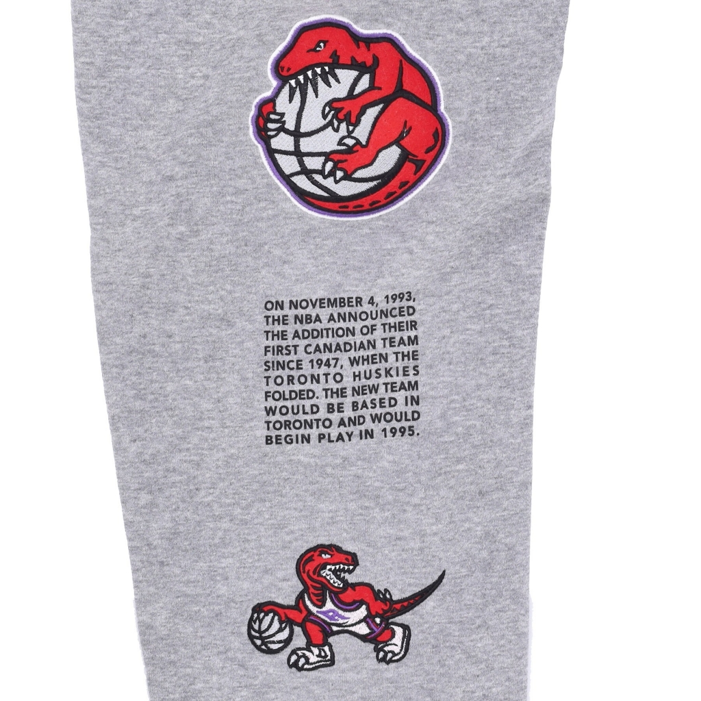 pantalone tuta felpato uomo nba team origins fleece pant hardwood classics torrap GREY HEATHER