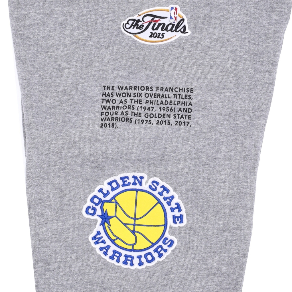 pantalone tuta felpato uomo nba team origins fleece pant hardwood classics golwar GREY HEATHER