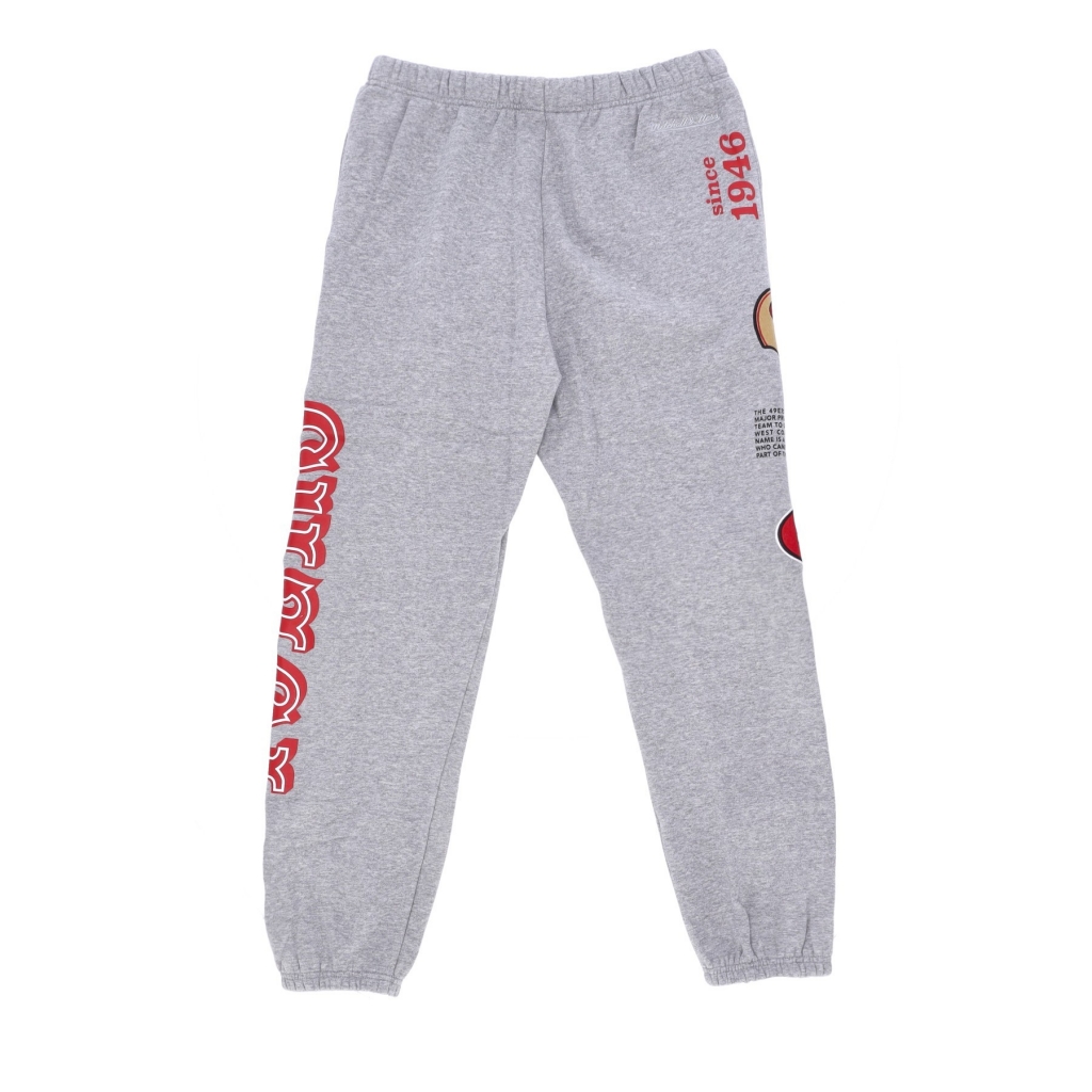 pantalone tuta felpato uomo nfl team origins fleece pant saf49e GREY HEATHER