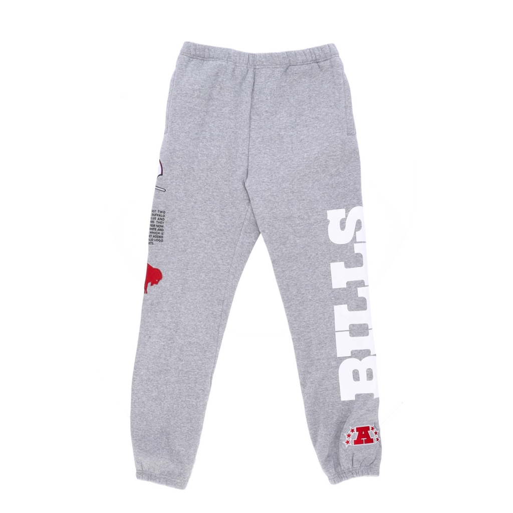 pantalone tuta felpato uomo nfl team origins fleece pant bufbil GREY HEATHER