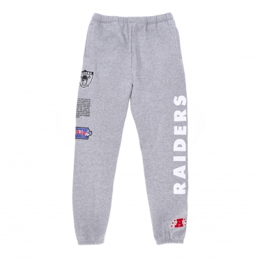 pantalone tuta felpato uomo nfl team origins fleece pant oakrai GREY HEATHER