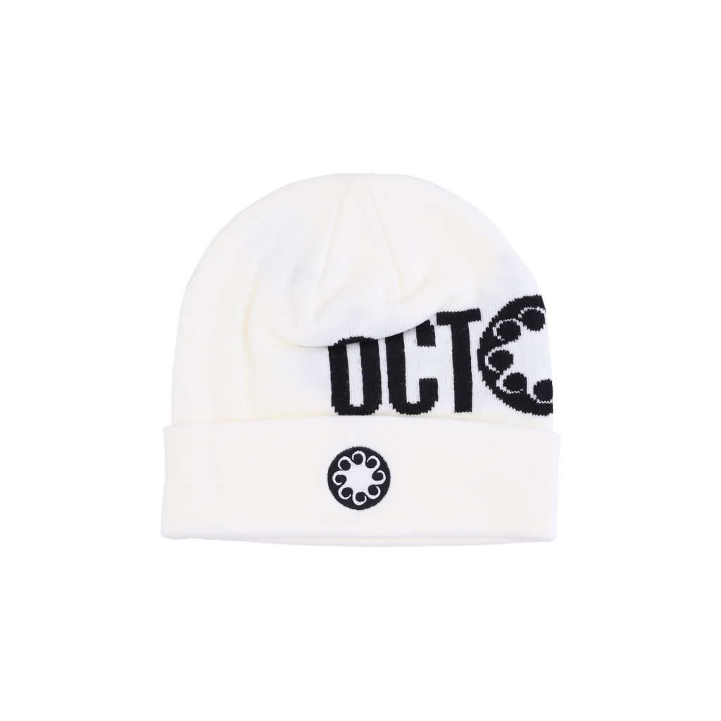 cappello uomo octopus logo beanie WHITE