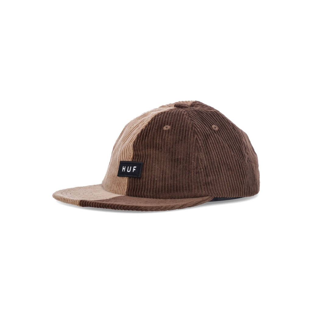 cappellino visiera piatta uomo marina cord 6 panel hat BROWN