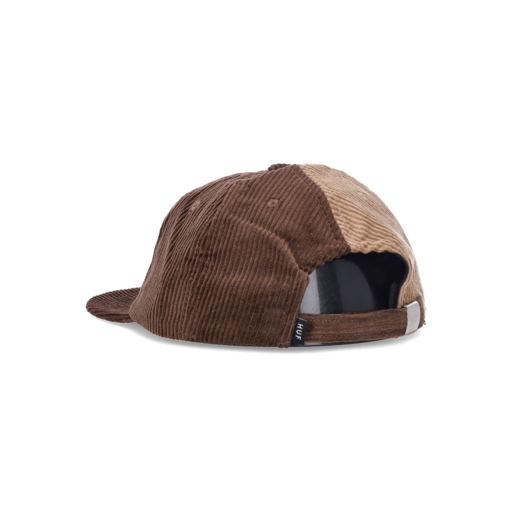 cappellino visiera piatta uomo marina cord 6 panel hat BROWN